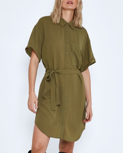 Imagen 0 de Vestido de mujer midi camisero