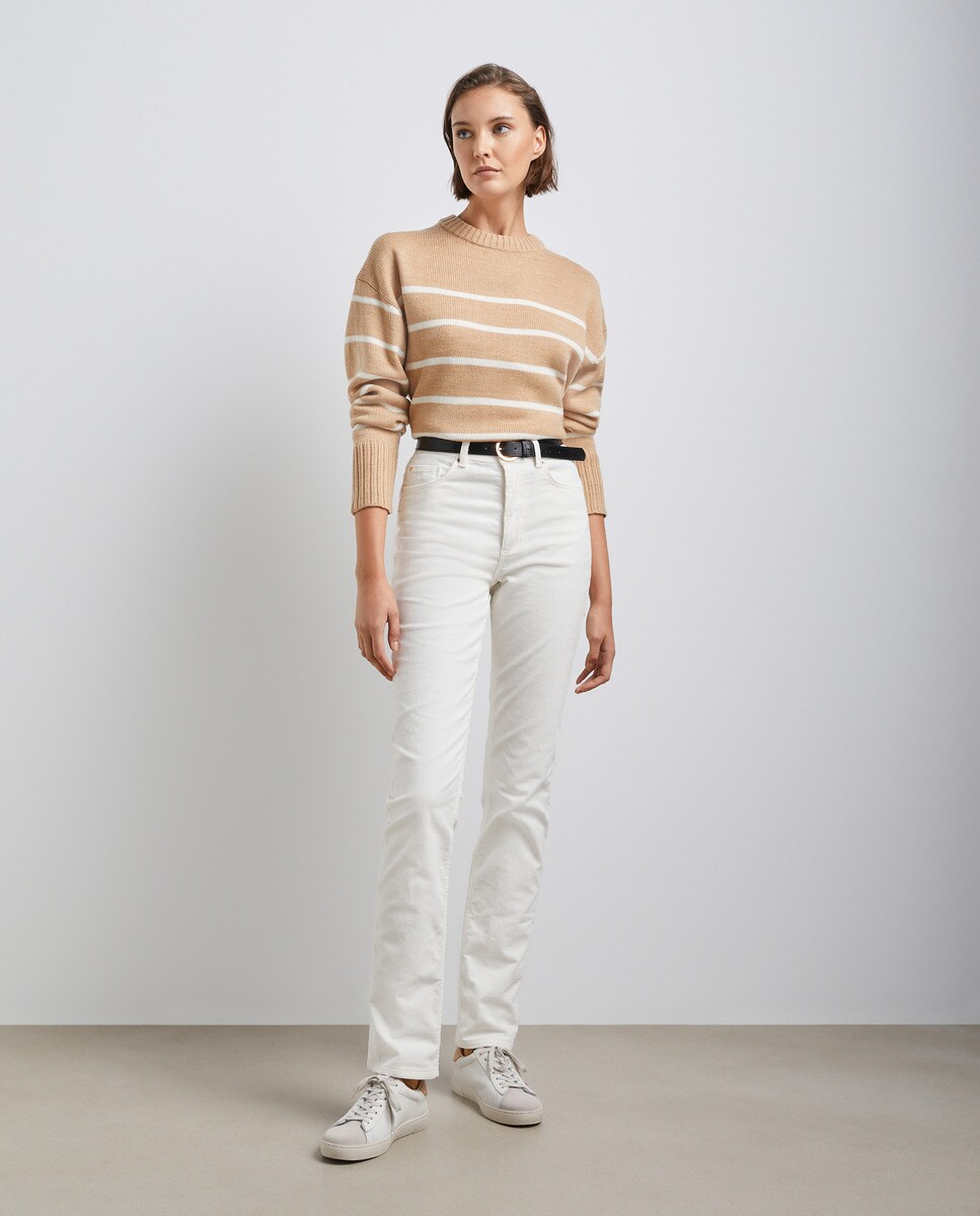 Pantalon droit avec ceinture