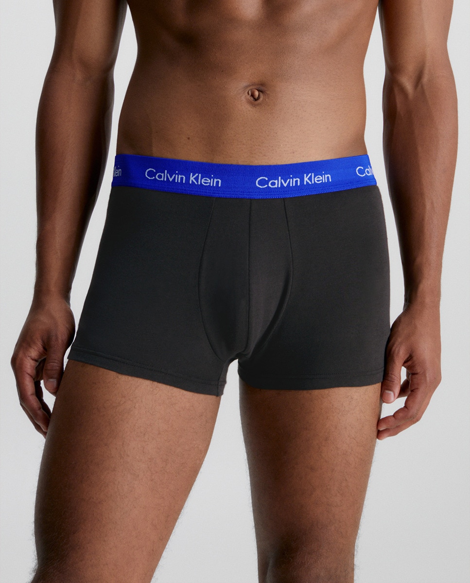 Pack de 3 Boxers de Cintura Baixa - Cotton Stretch Azul-2