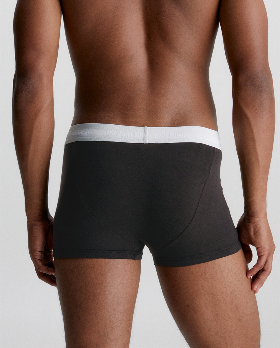 Pack de 3 Boxers de Cintura Baixa - Cotton Stretch Azul-3