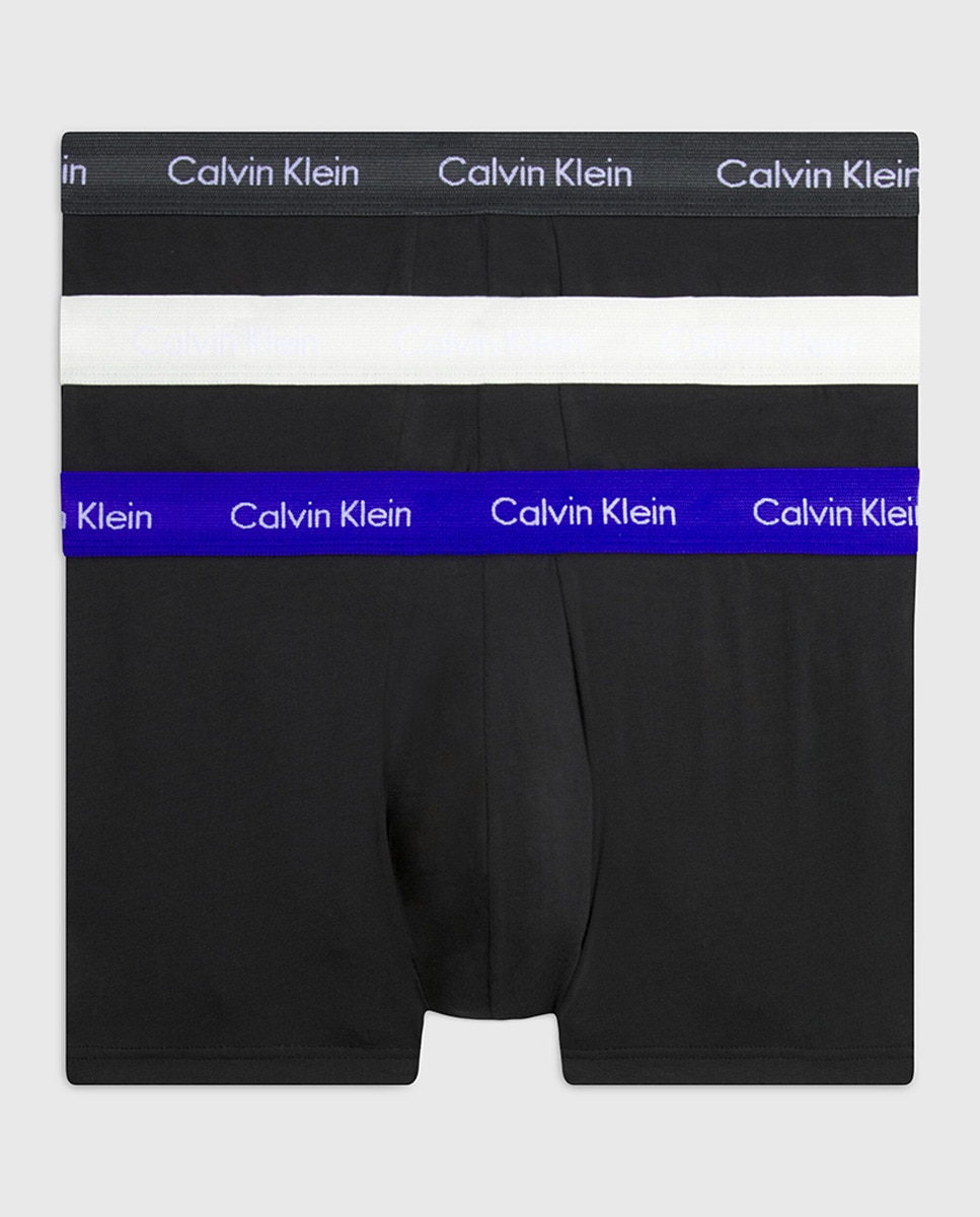 Pack de 3 Boxers de Cintura Baixa - Cotton Stretch Azul-1