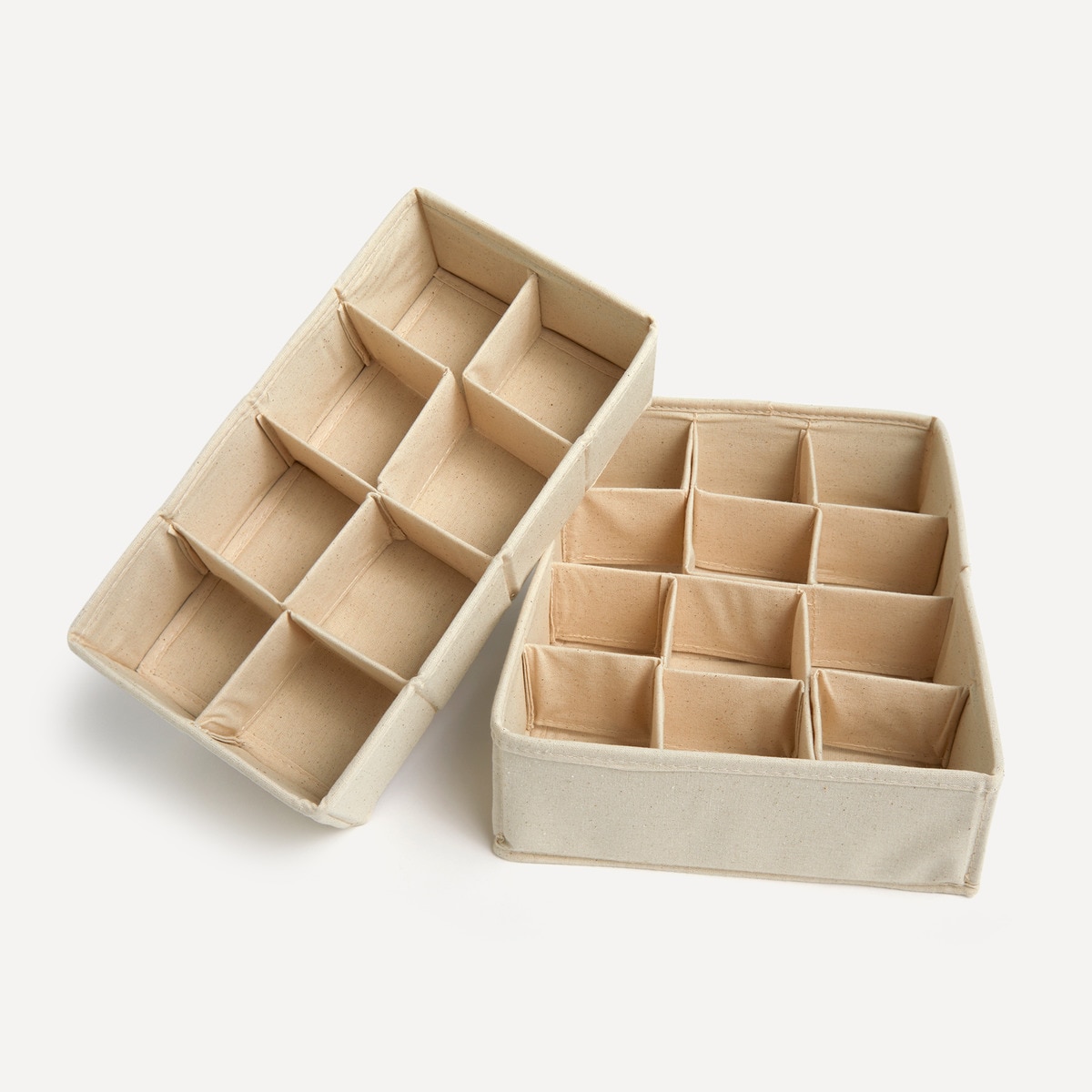 Organizador de Gavetas de Algodão com Compartimentos Branco-6