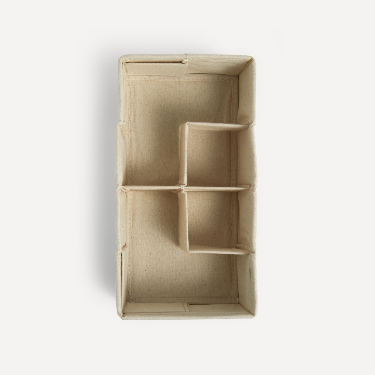 Organizador de Gavetas de Algodão com Compartimentos Branco-3