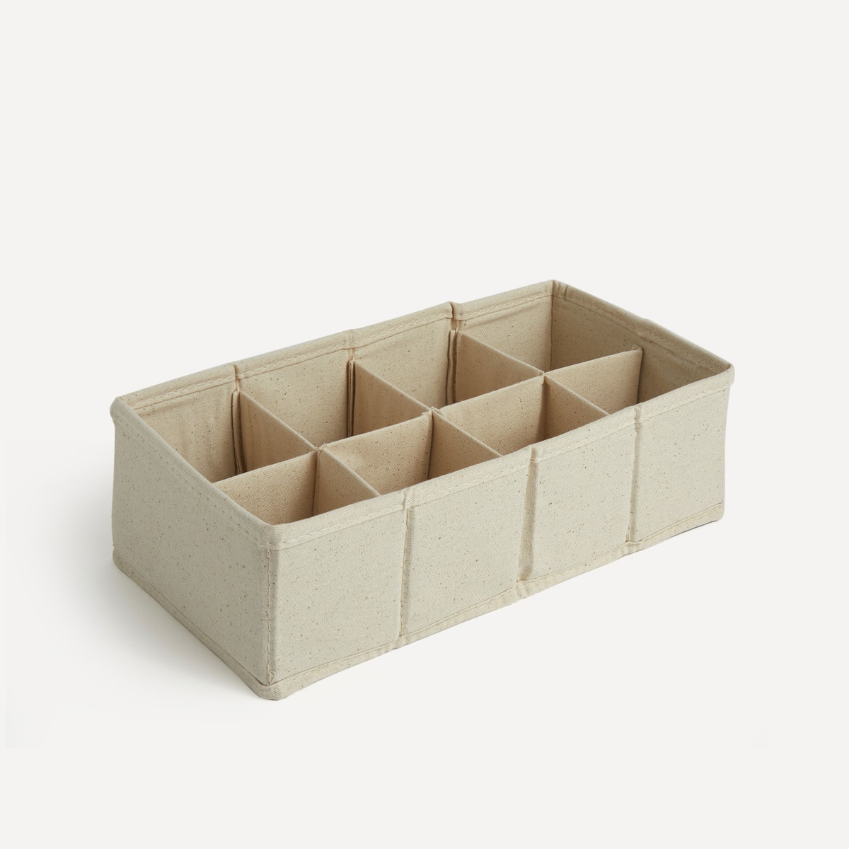 Organizador de Gavetas de Algodão com Compartimentos Branco-1