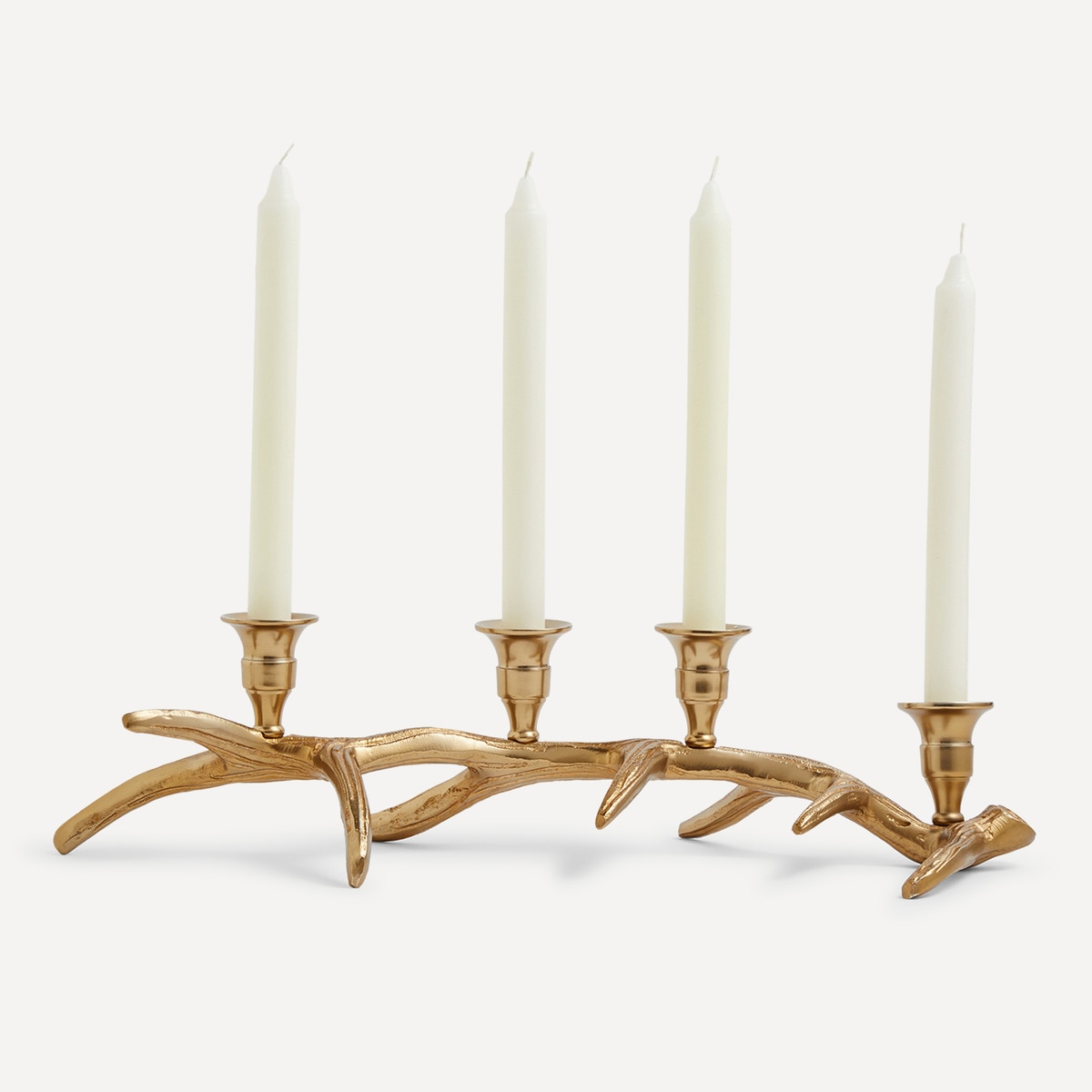 Candelabro Cuerno 4 velas Navidad El Corte Inglés Oro-1