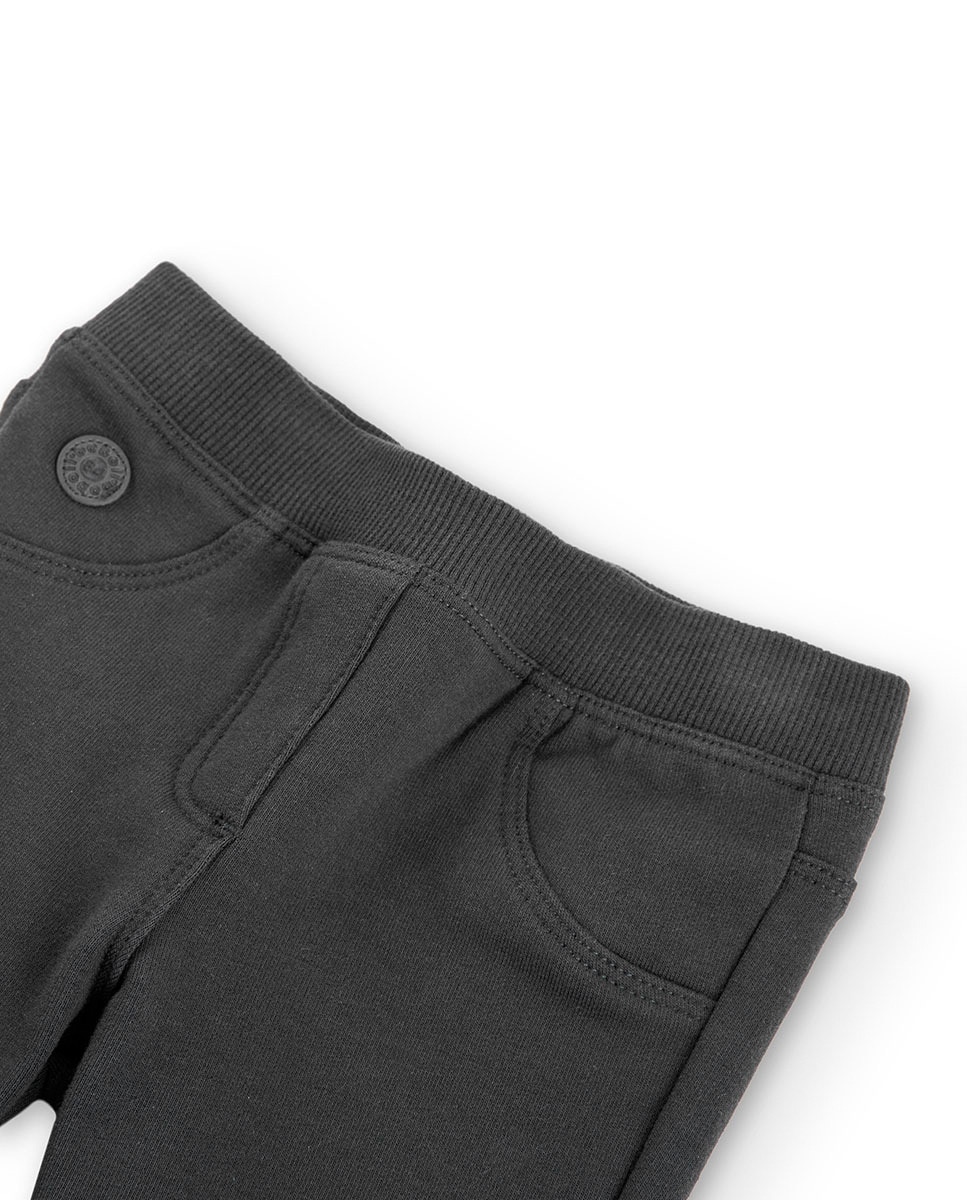 Leggings Básicas com Cintura Elástica Cinzento-escuro-3