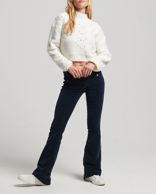 Imagen 0 de Jersey en punto trenzado pointelle mujer