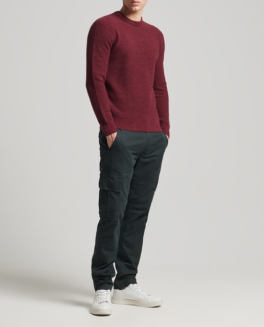 Imagen 0 de Jersey de hombre de punto con cuello redondo y textura Vintage