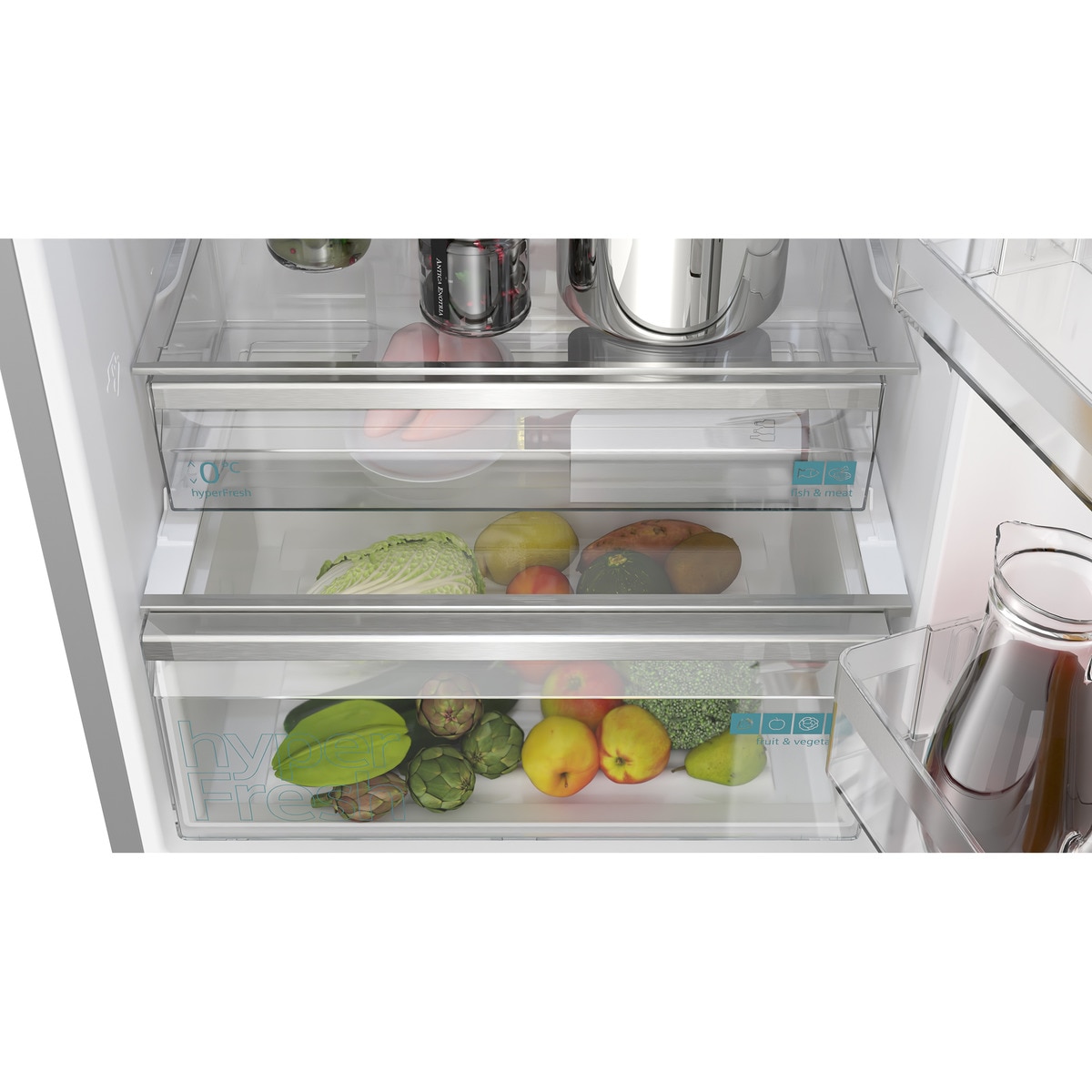 Frigorífico Combinado Siemens iQ500 KG49NAICT No Frost com HyperFresh e de 203 cm - Inox-easyclean Aço inoxidável-9