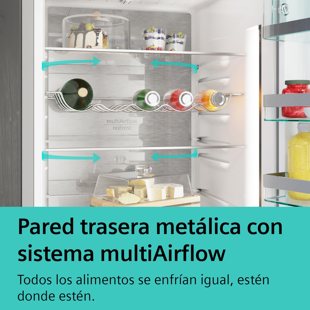 Frigorífico Combinado Siemens iQ500 KG49NAICT No Frost com HyperFresh e de 203 cm - Inox-easyclean Aço inoxidável-7