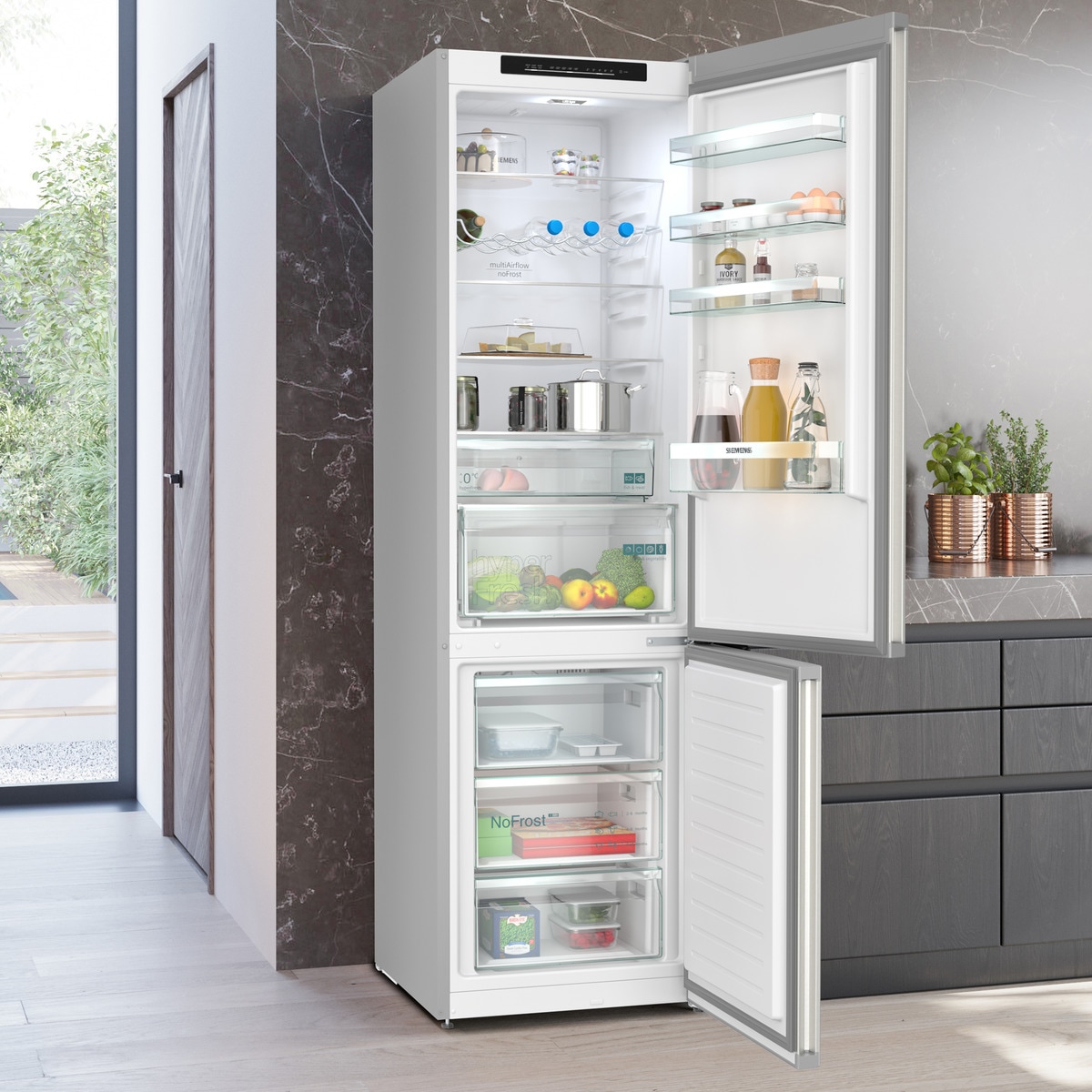 Frigorífico Combinado Siemens iQ300 KG39N2IAF No Frost com hyperFresh de 203 cm - Inox-easyclean Inox-10