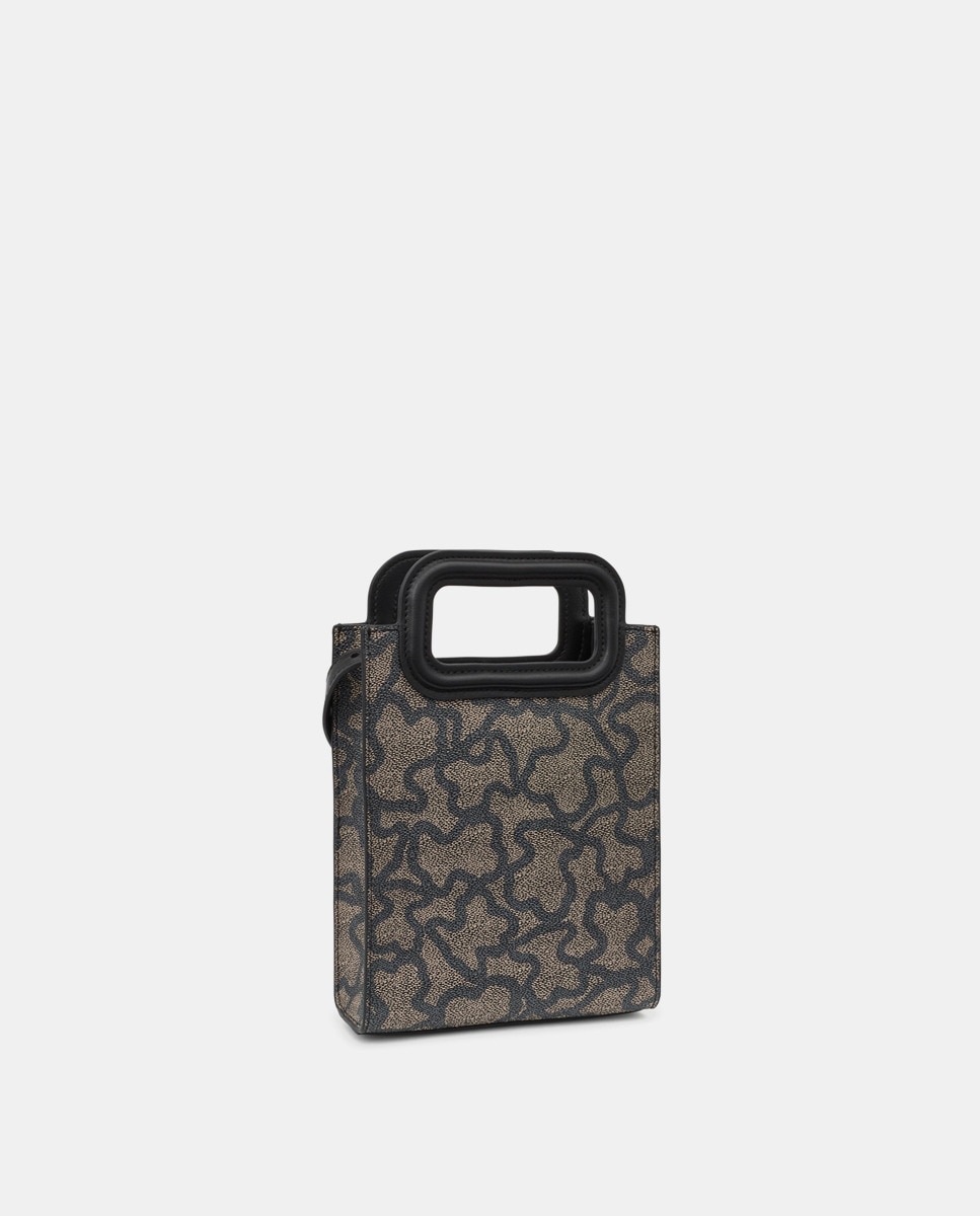 Mala de Mão Pequena Kaos Icon com Estampado de Logótipos - Preto Preto-2