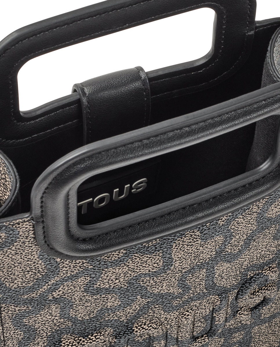 Mala de Mão Pequena Kaos Icon com Estampado de Logótipos - Preto Preto-3