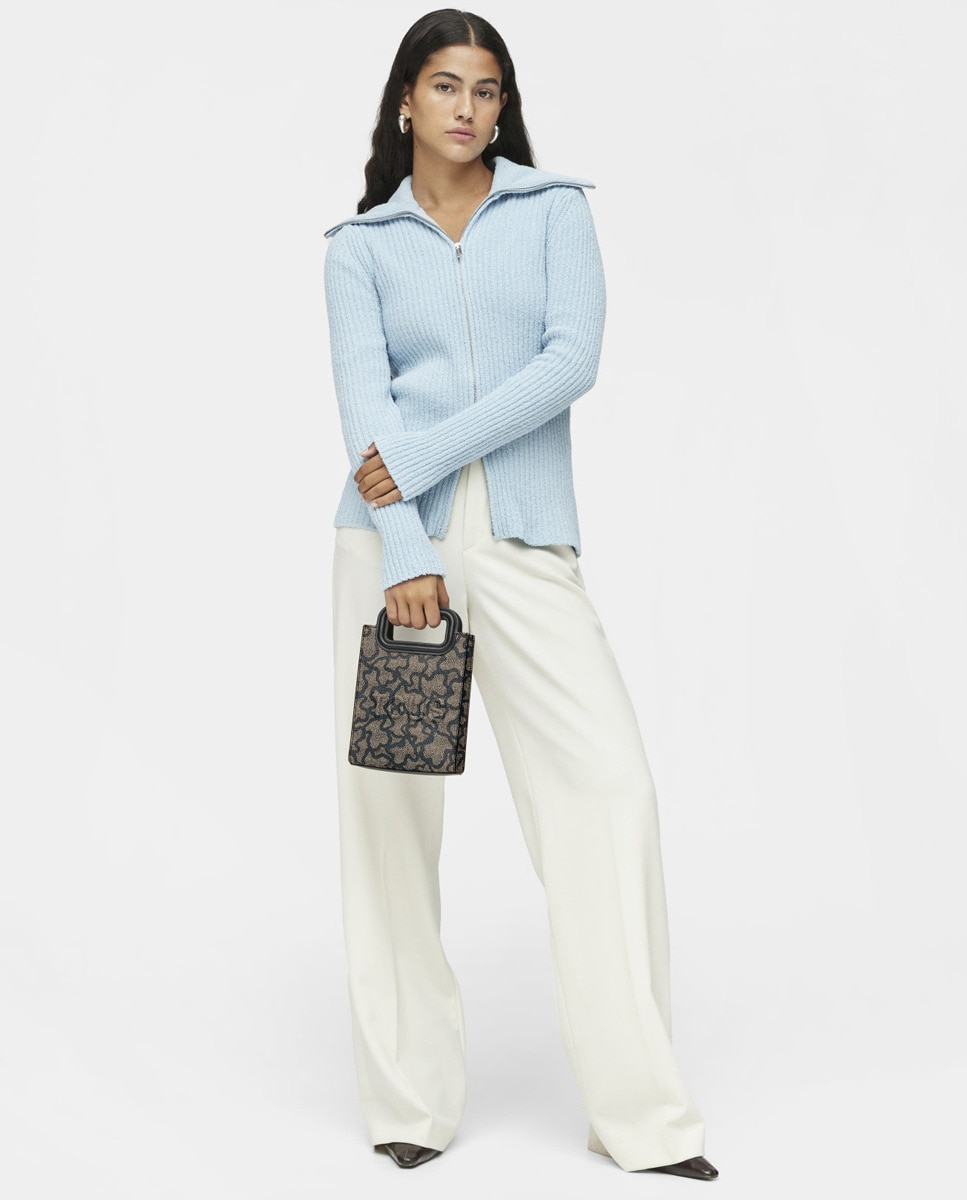 Mala de Mão Pequena Kaos Icon com Estampado de Logótipos - Preto Preto-6