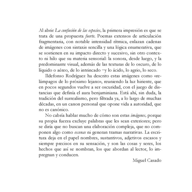 La confusión de las especies 2