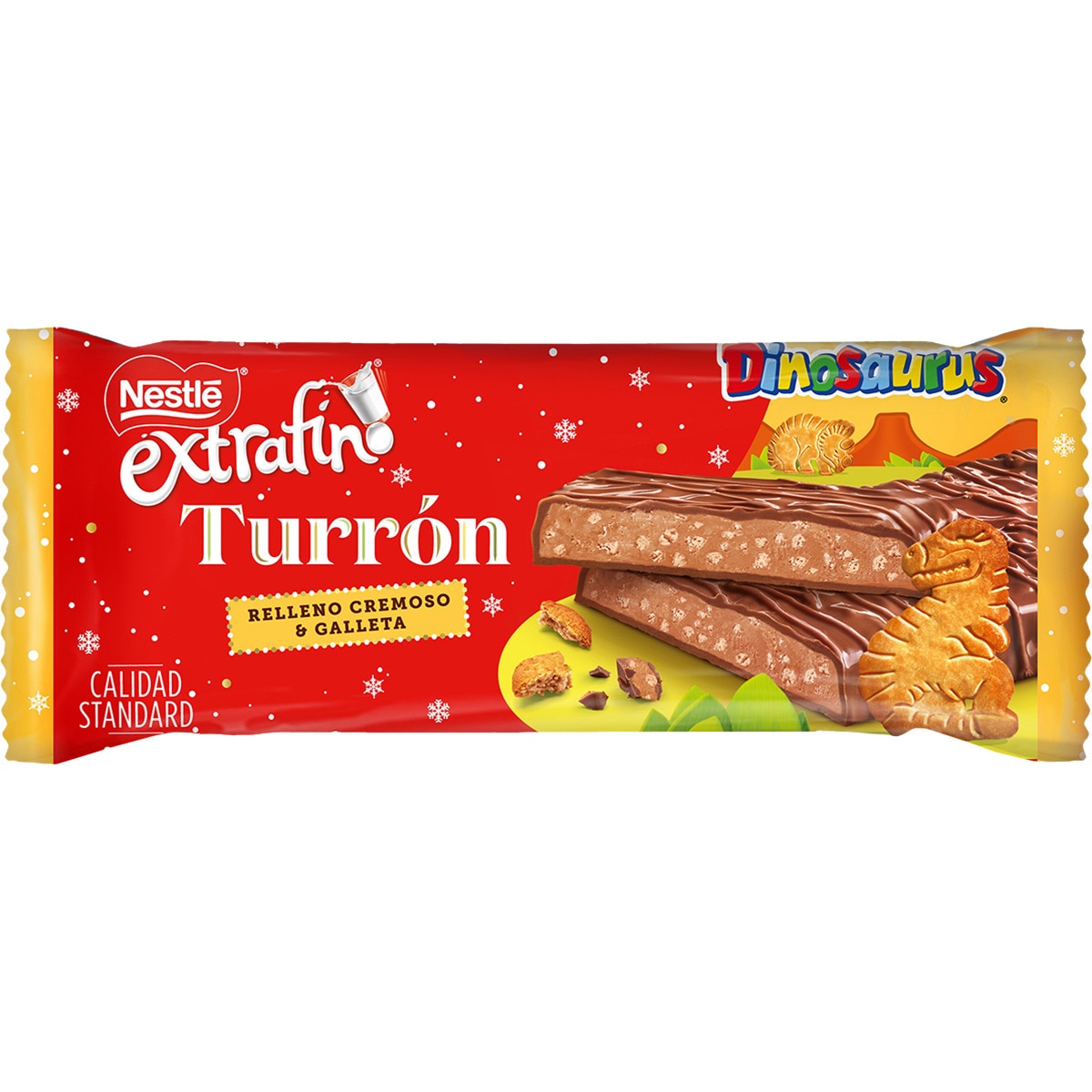 turrón de chocolate relleno de galleta Dinosaurus tableta 231 g