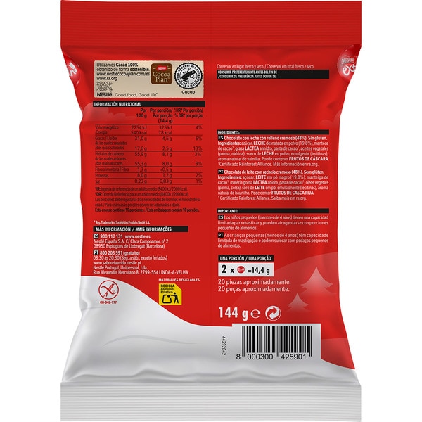 Cremositos milk chocolate balls with creamy filling bag 144 g