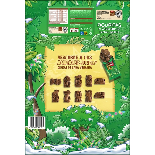 Adventskalender mit Figuren aus Milchschokolade und Keks Einheit 187 g