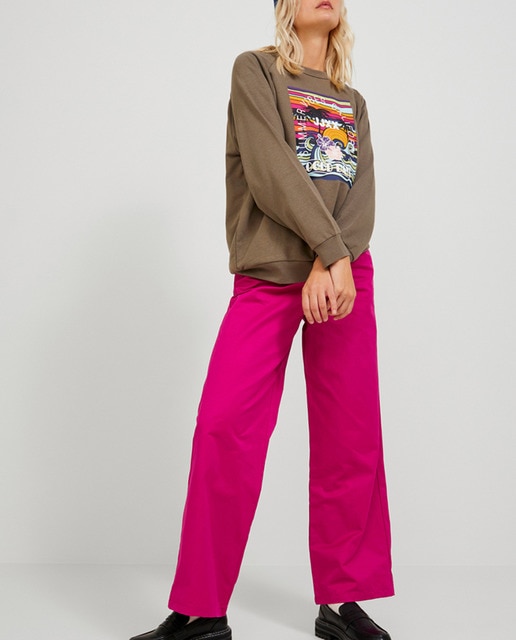 Imagen 0 de Sudadera de mujer de cuello redondo y estampado