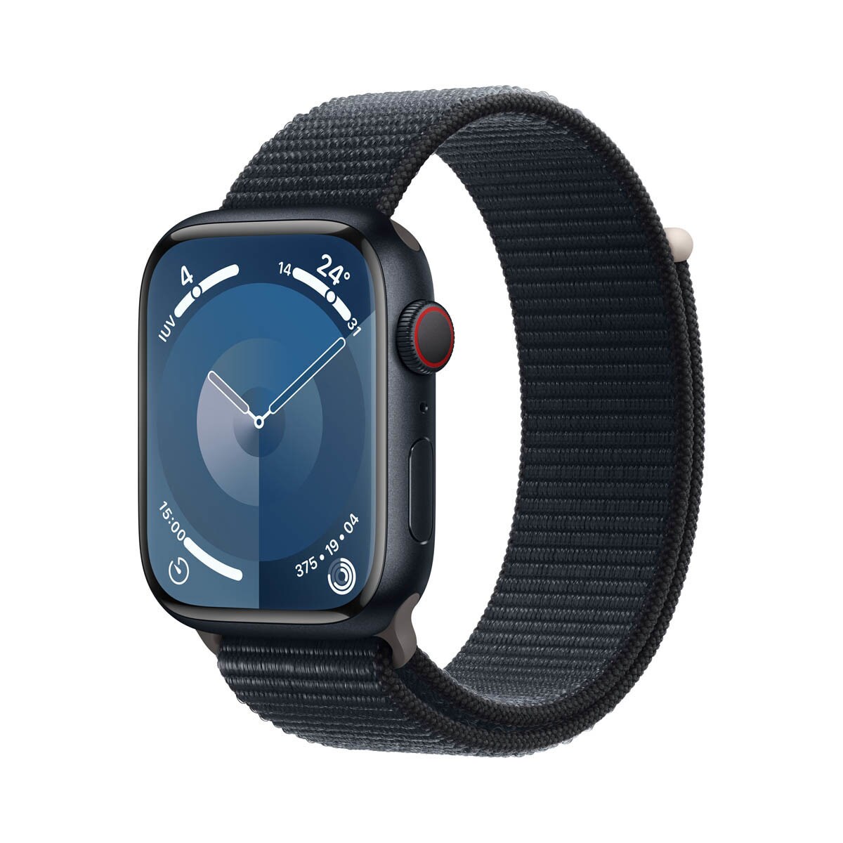 Apple Watch Series 9 GPS + Cellular 45 mm aluminium minuit avec bracelet minuit Sport Loop