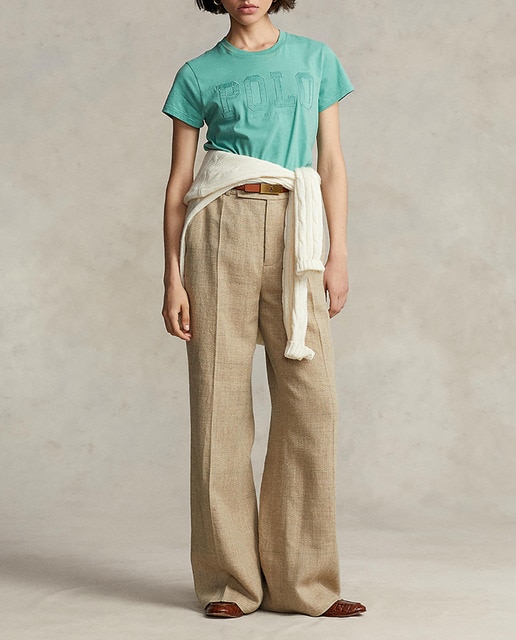 Imagen 0 de Camiseta de mujer de manga corta con logo POLO.