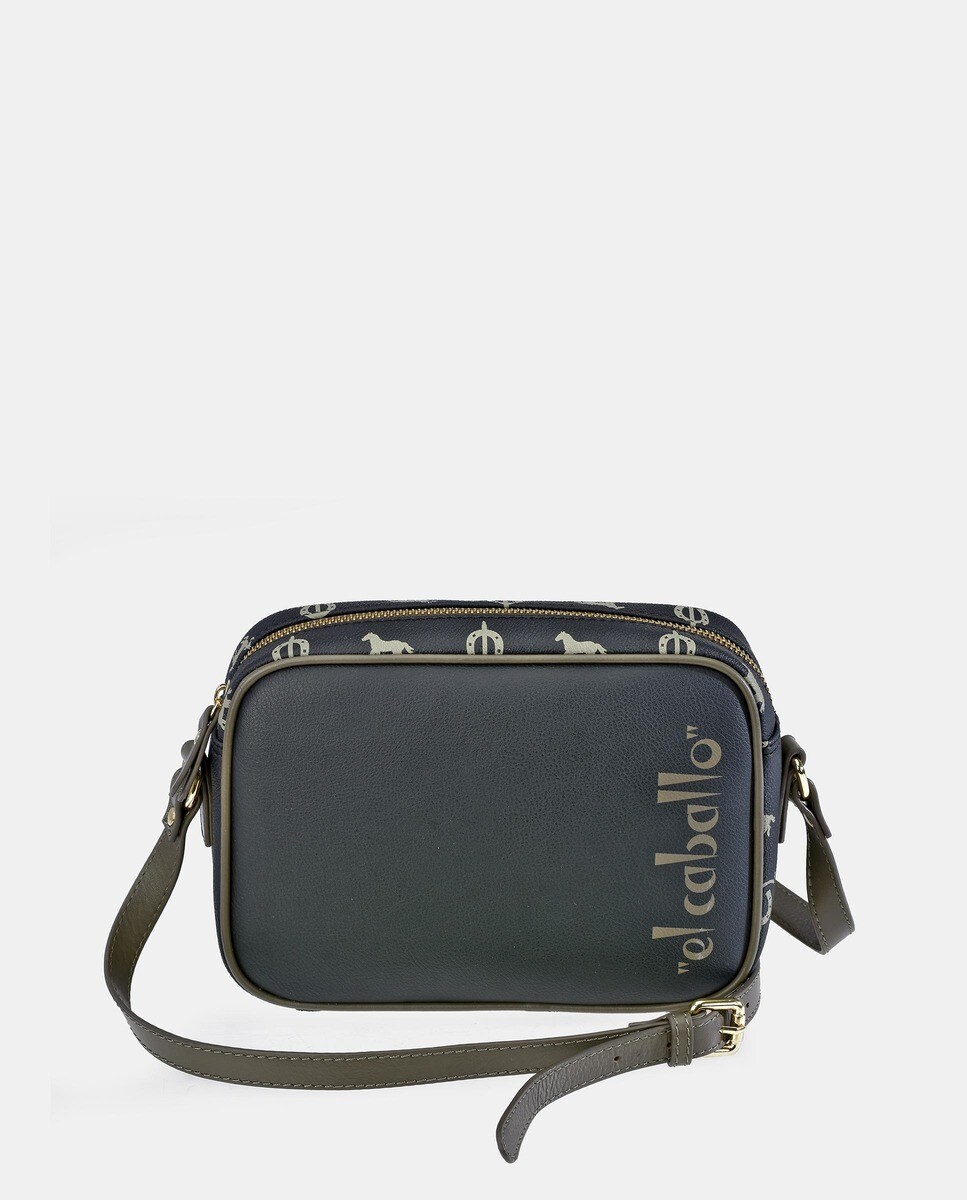 Petit sac à bandoulière zippé en toile à détails