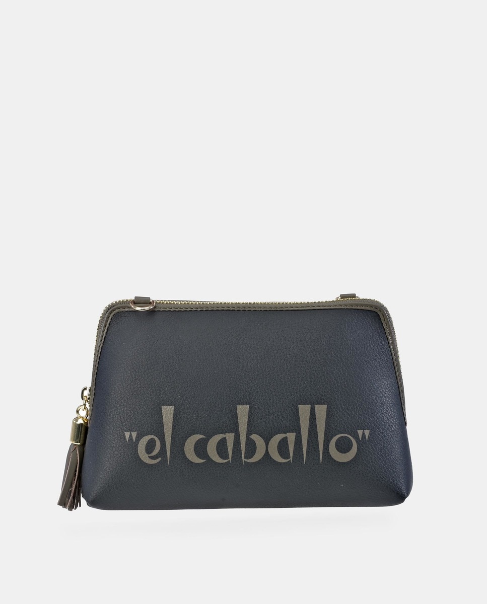 Trousse en toile et cuir à détails