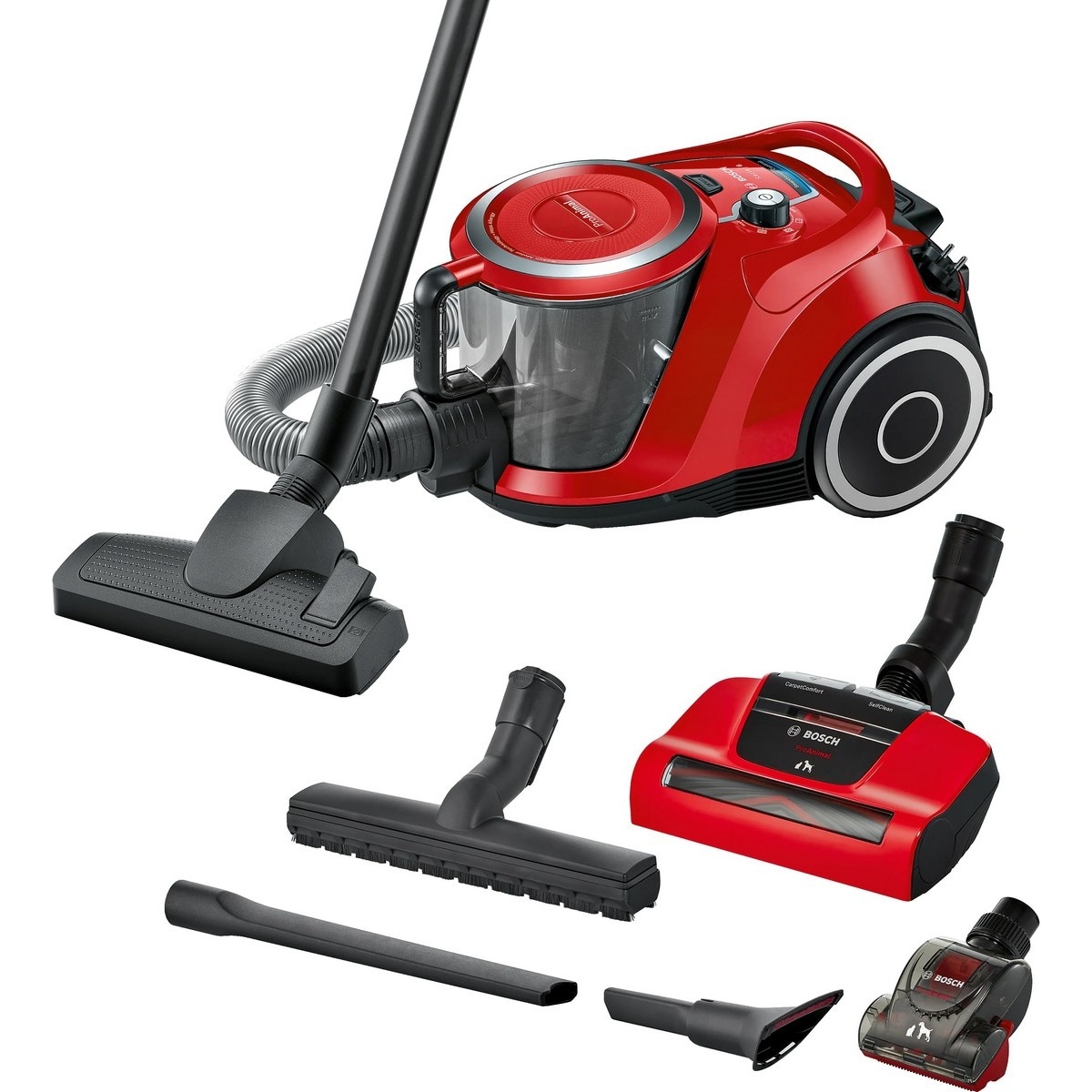 Aspirador sem Saco Bosch Serie 6 BGS41PET1 ProAnimal de 750 W - Vermelho Vermelho-1