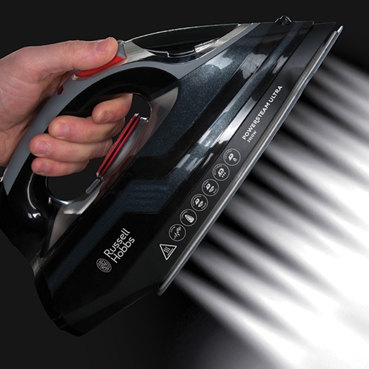 Plancha de vapor Russell Hobbs Power Steam Ultra con suela cerámica Negro-10