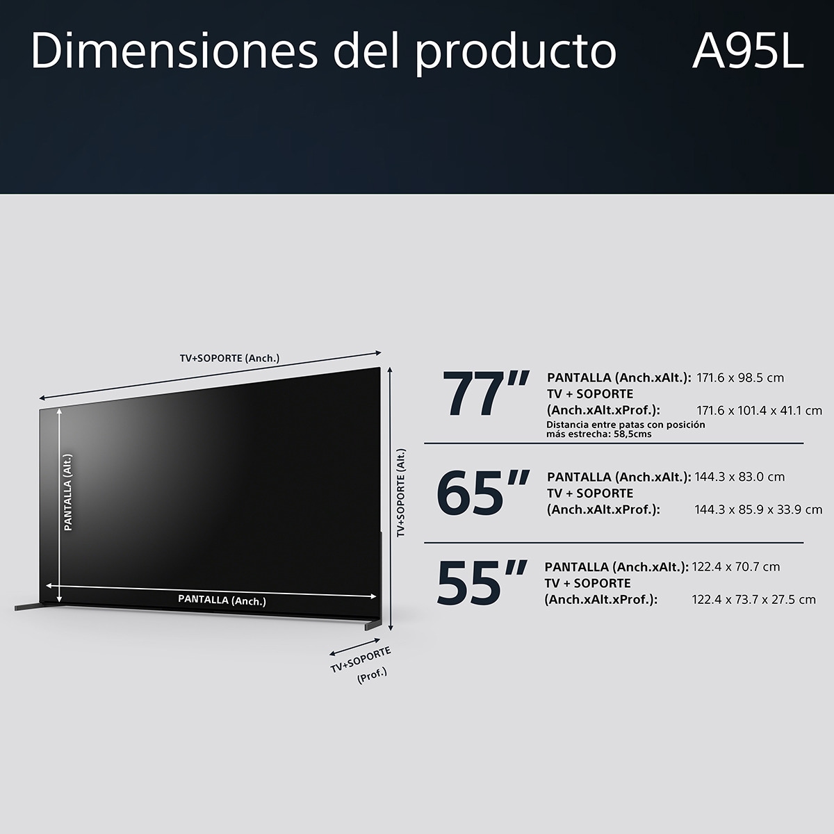 TV 77" Sony BRAVIA XR-77A95L OLED, 4K HDR, XR TRILUMINOS MAX, Google TV, Smart TV, Perfecto para PS5 10