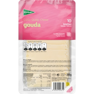 queso gouda de vaca elaborado con leche pasteurizada en lonchas envase 200 g - El Corte Ingles