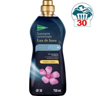 suavizante concentrado Luz de Luna Violeta y Ámbar 30 dosis botella 750 ml con microcápsulas de fragancia - El Corte Ingles