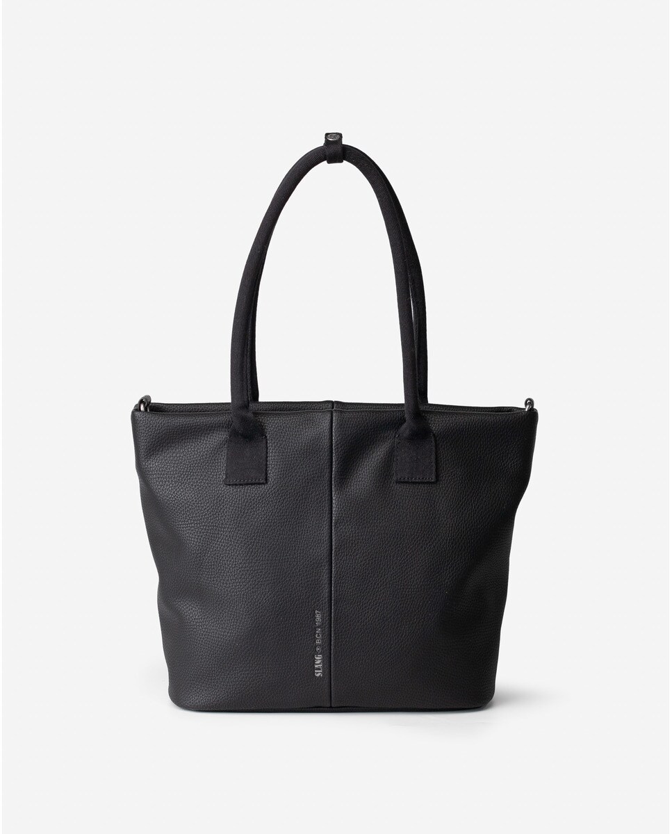 Sac cabas zippé avec bandoulière amovible