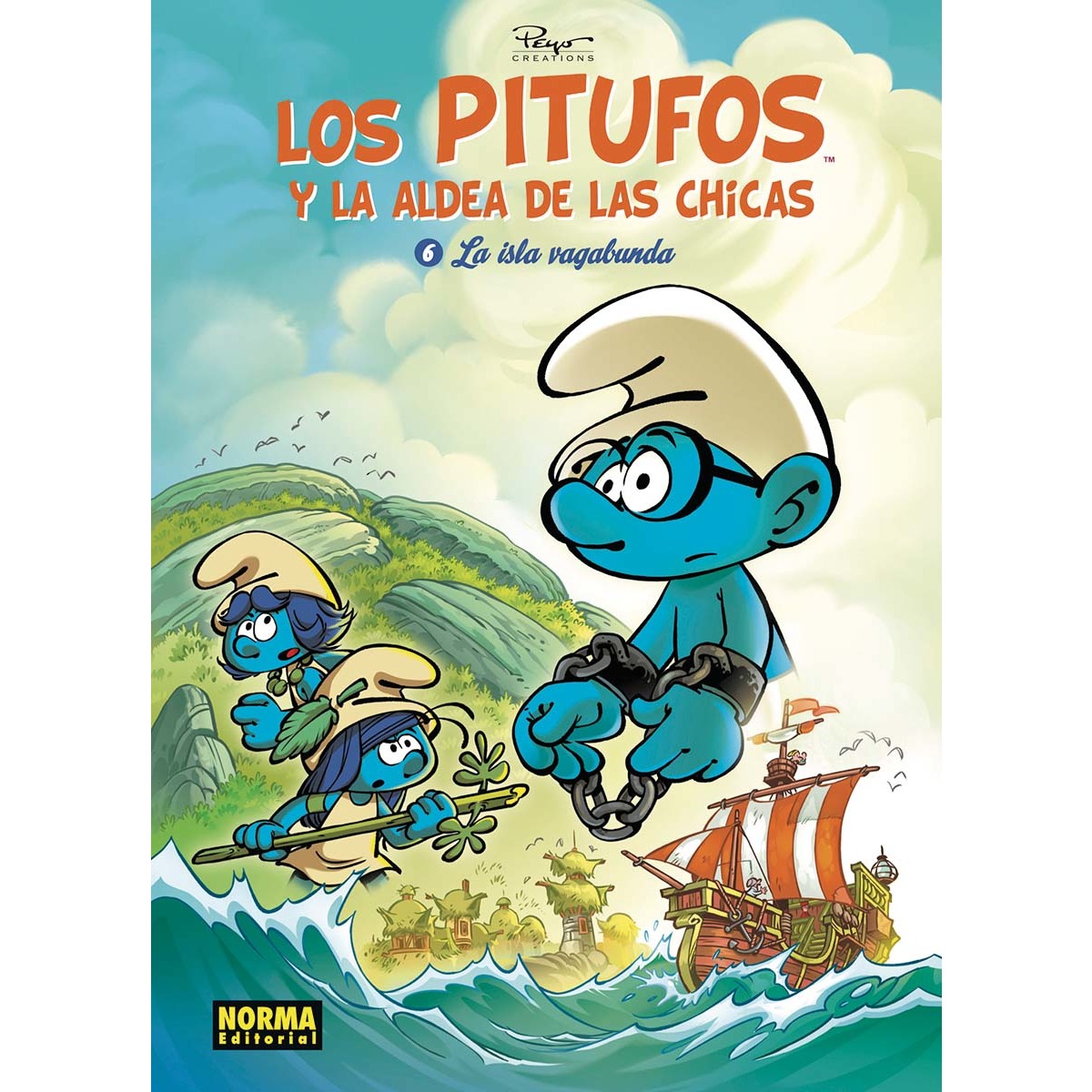 Imagem 0 de LOS PITUFOS Y LA ALDEA DE LAS CHICAS 6. LA ISLA VAGABUNDA (Capa dura)