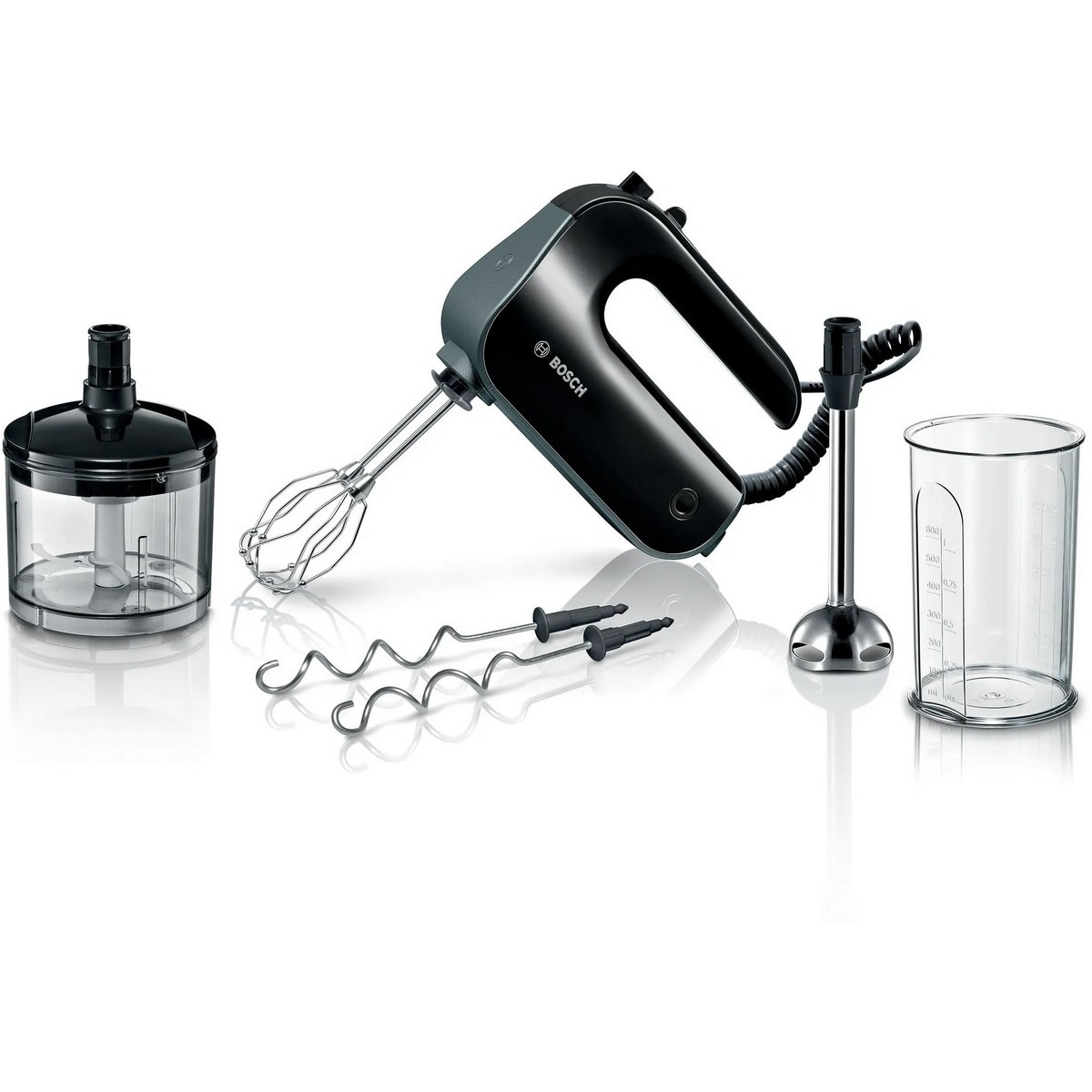 Batedeira Bosch MFQ4 de 850 W com Acessórios - Preto Preto-1