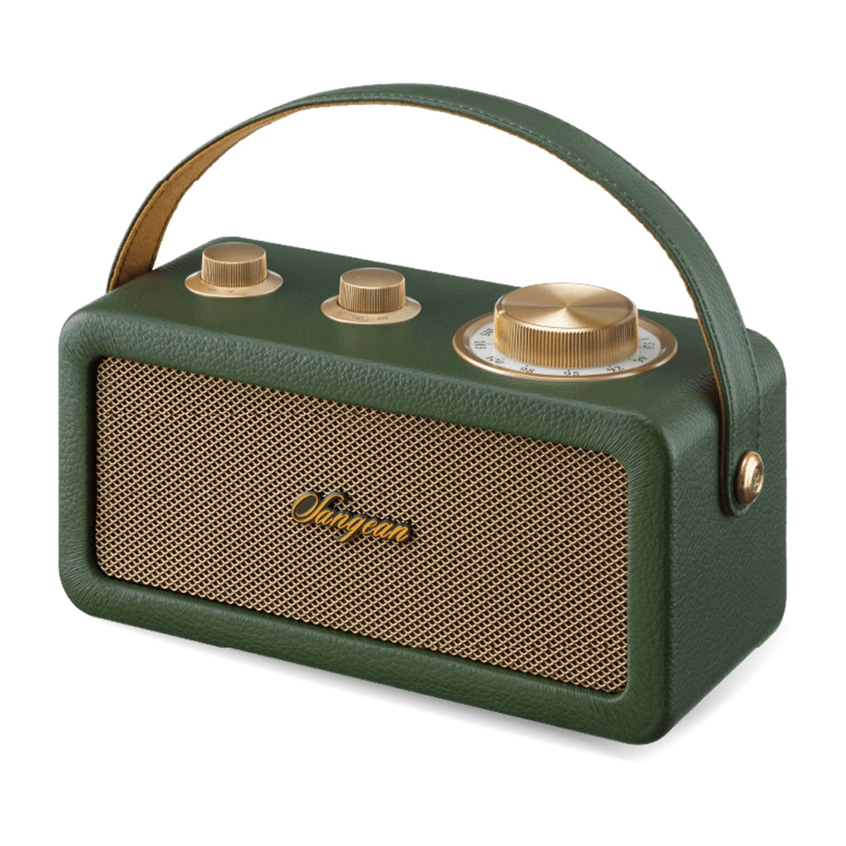 Rádio Portátil Sangean SRA101BG FM, Bluetooth - Verde Verde/Dourado-2