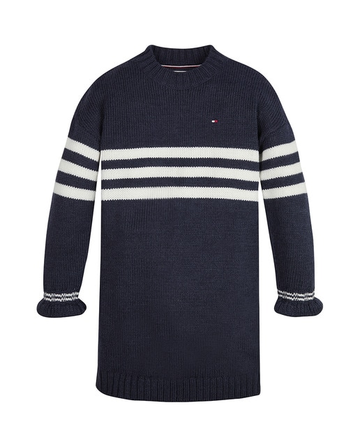 Imagen 0 de Vestido de punto de niña rayas