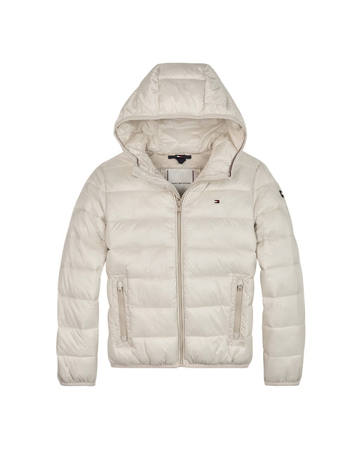 Imagen 0 de Plumífero de niña Tommy Hilfiger beige con capucha