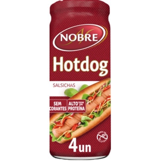 Salsichas Hot Dog 4 Unidades frasco 210 g - Nobre
