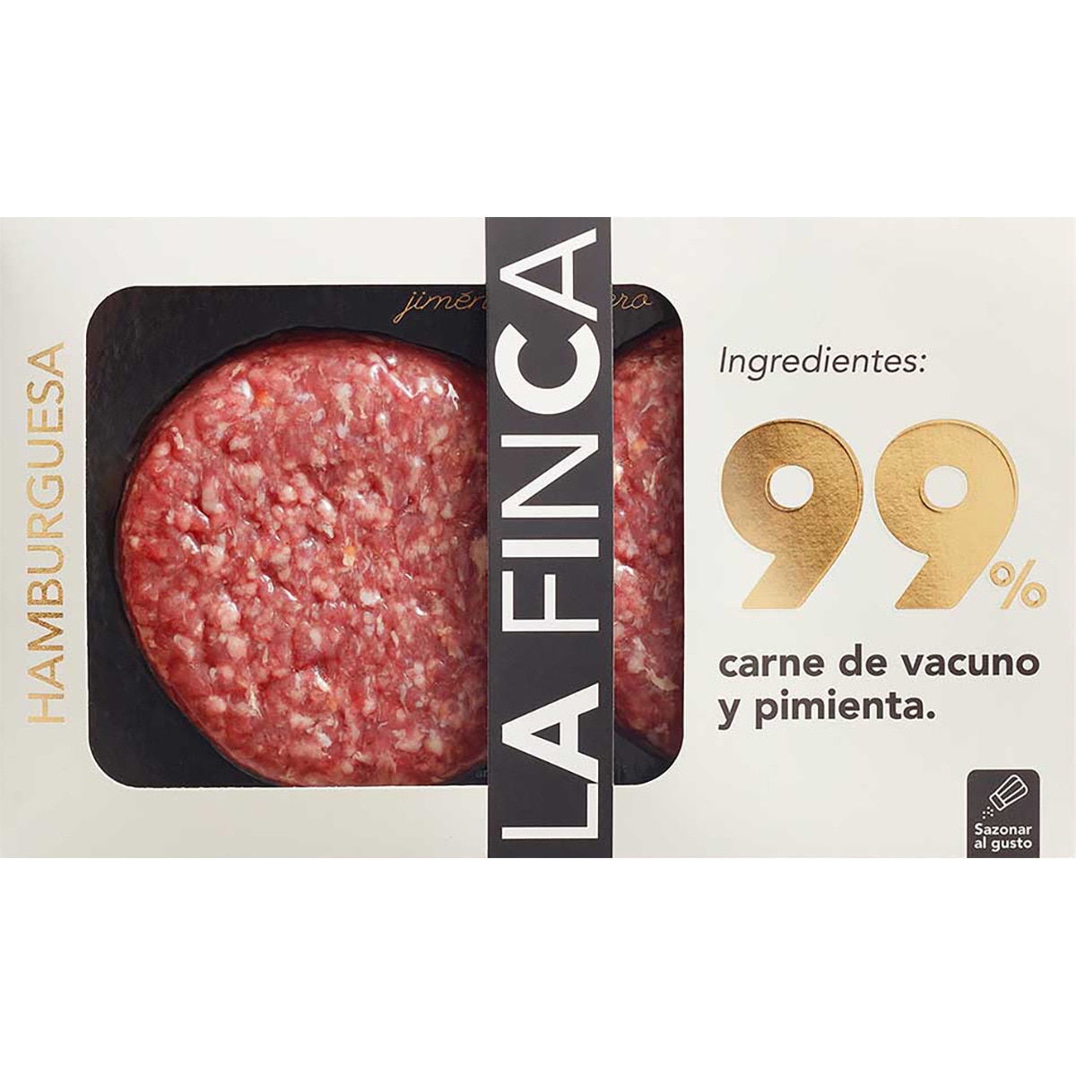 hamburguesa 99% carne de vacuno y pimienta 2 unidades bandeja 360 g