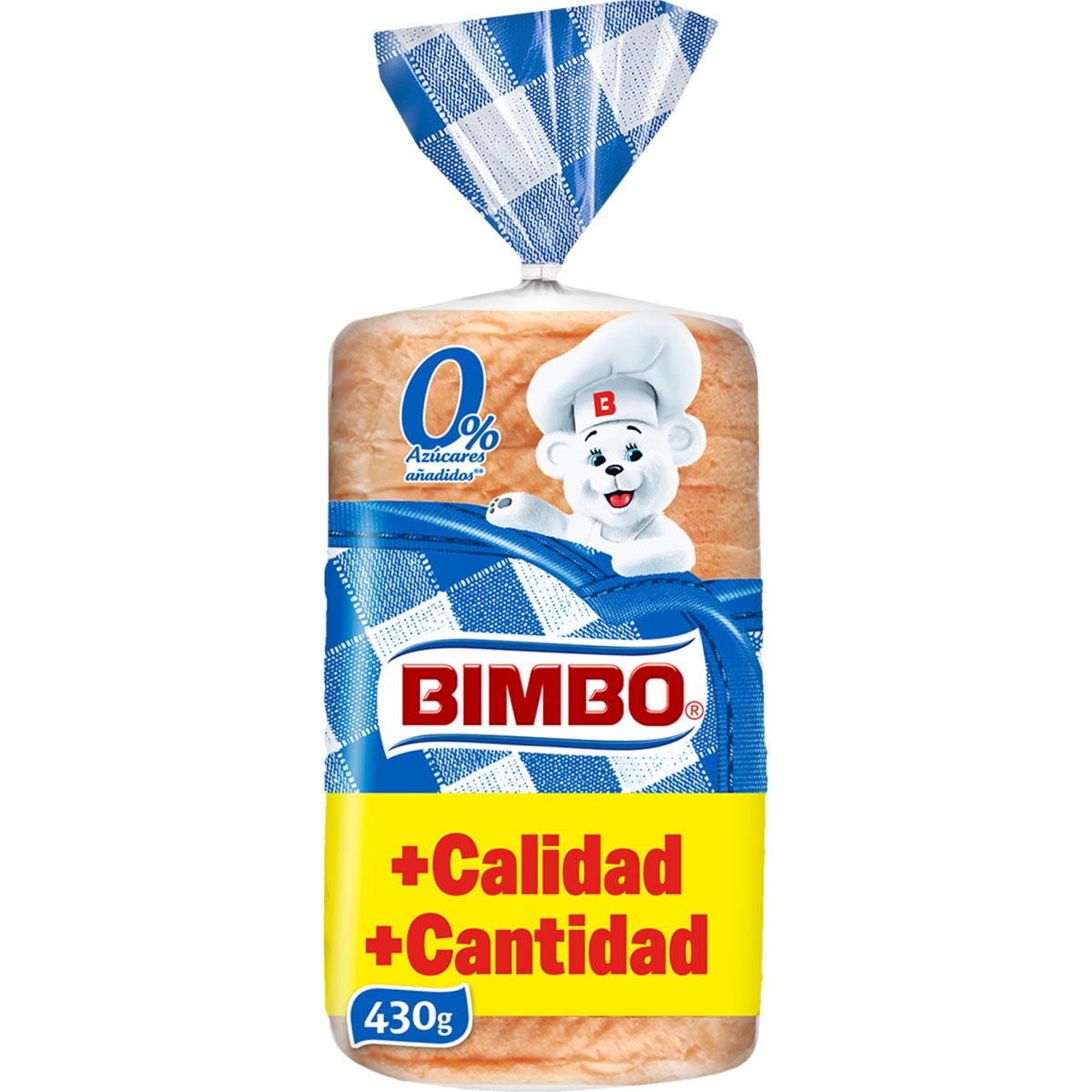 pan de molde sandwich grande 0% azúcares añadidos bolsa 430 g