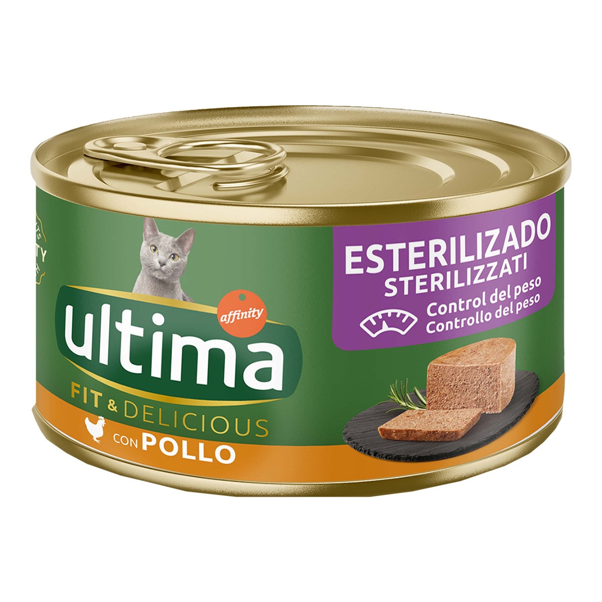 Imagen 0 de Comida húmeda para gatos adultos esterilizados Ultima pollo fit & delicious 85 g