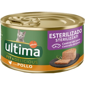 Fit&Delicious comida húmeda para gatos esterilizados con pollo lata 85 g - Ultima