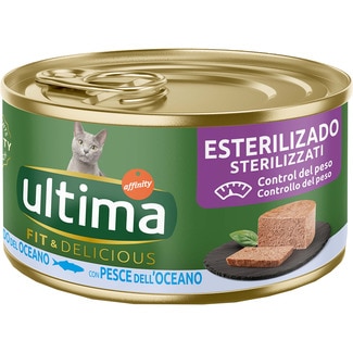 Fit&Delicious comida húmeda para gatos esterilizados con pescado lata 85 g - Ultima