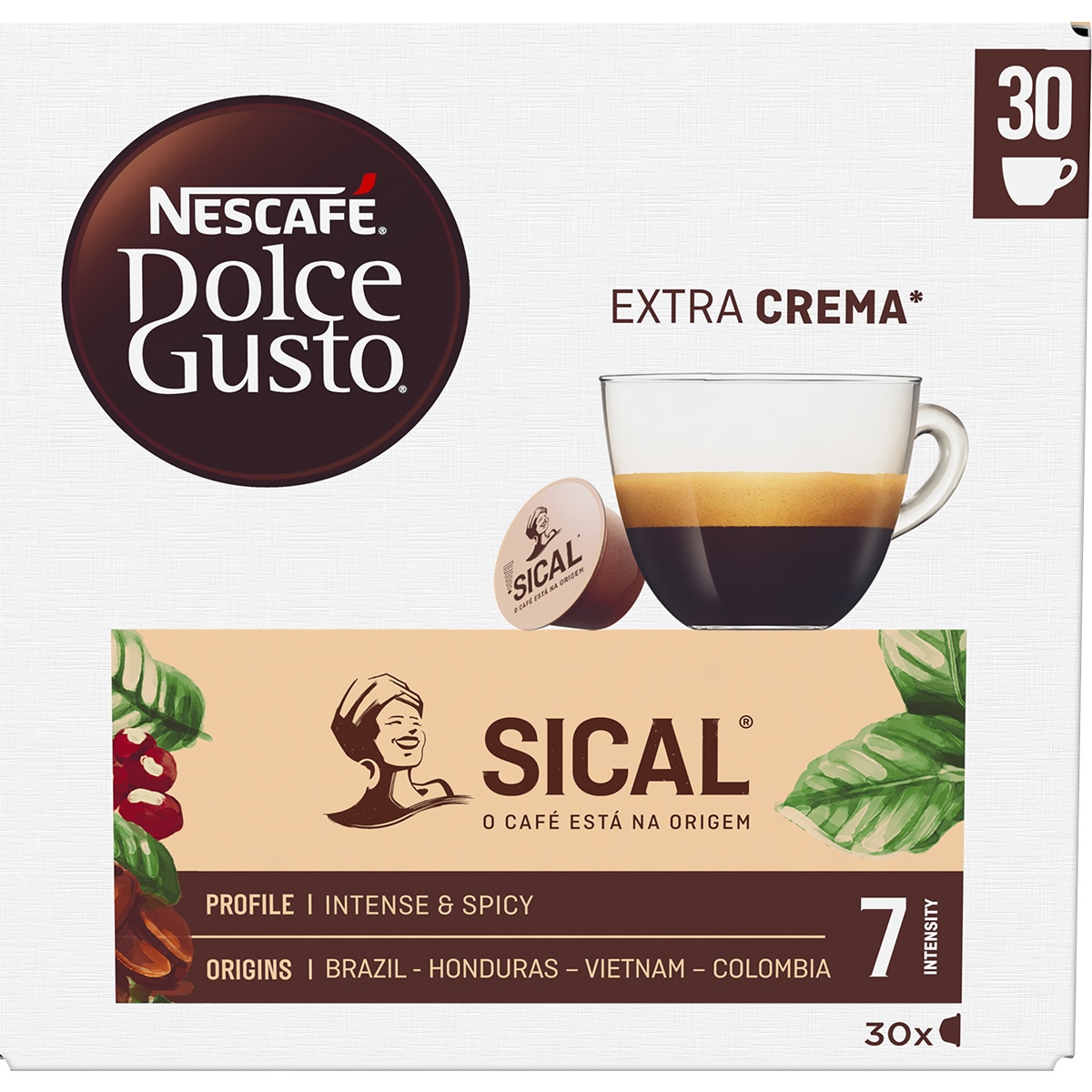 Café Sical Intensidade 7 embalagem 30 cápsulas