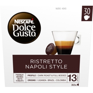 Café Ristretto Napoli Style Intensidade 13 embalagem 30 cápsulas - Nescafé Dolce Gusto