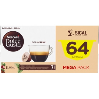 Café Sical Intensidade 7 Mega Pack embalagem 64 cápsulas - Nescafé Dolce Gusto