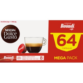 Café Buondi Intensidade 8 Mega Pack embalagem 64 cápsulas - Nescafé Dolce Gusto