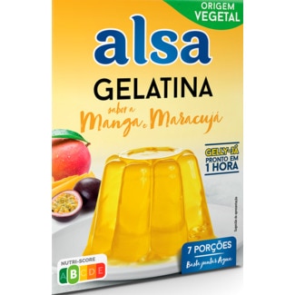 Gelatina Manga e Maracujá embalagem 105 g - Alsa