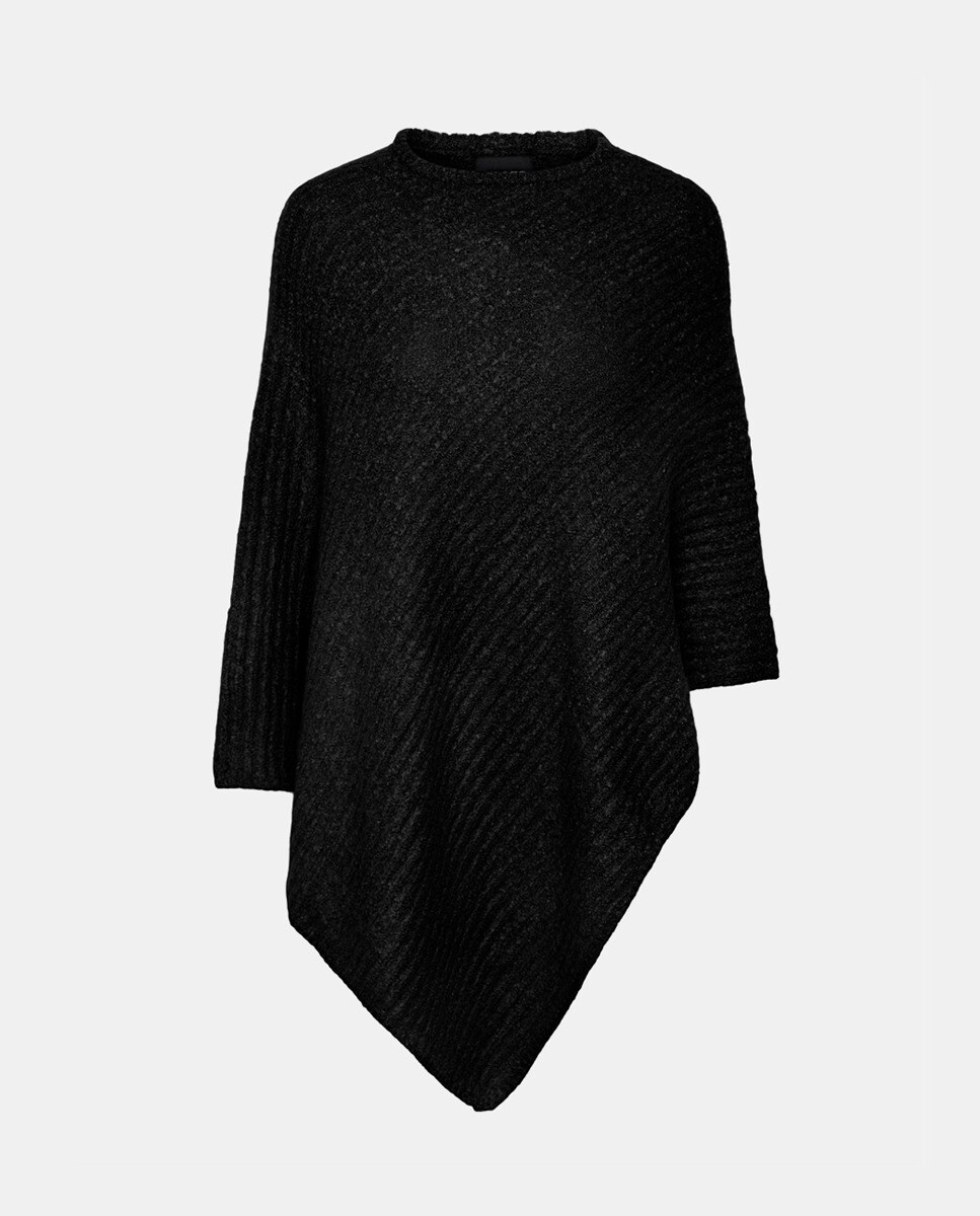 Poncho Liso com Estrutura - Preto Preto-5